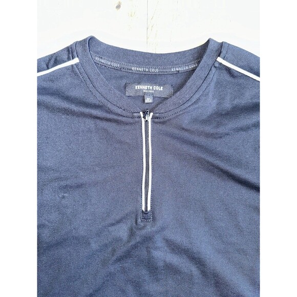 Kenneth Cole Essential Wear Quarter-Zip Sweatshirt Black - Picture 5 of 5